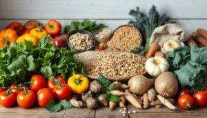 Clean Eating - gesunde Lebensmittel - Gemüse, Getreide