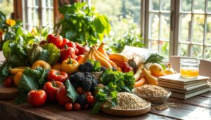 zuckerfreie Ernährung - Bild mit Obst und Gemüse