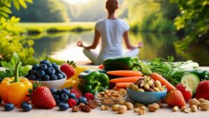 Entspanntes Bild zu Ernährung bei Stress mit gesunden Lebensmittel