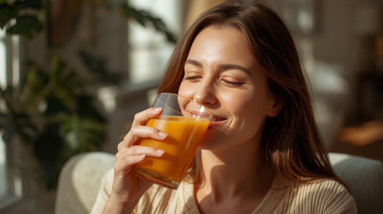 Genußvolles Erleben - Smoothie trinken
